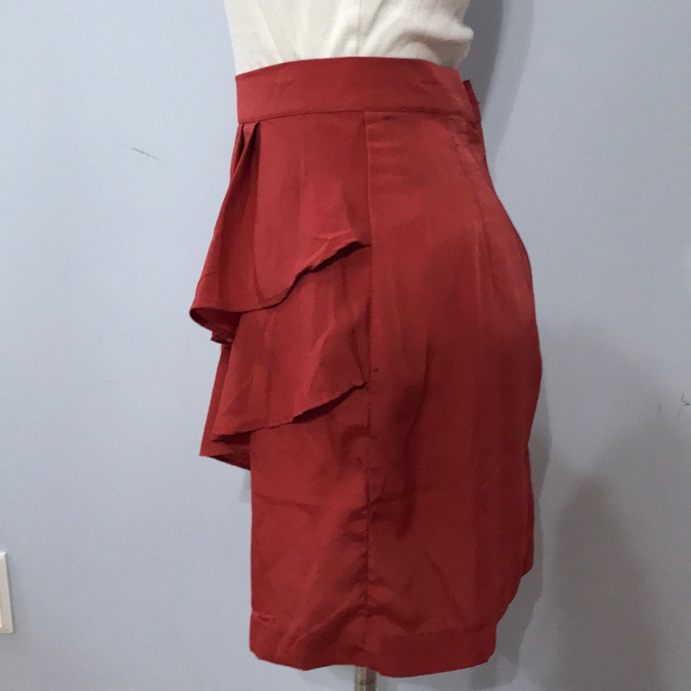 Layered Burnt Orange Skirt - Picture 4 of 7